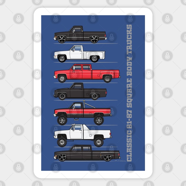 Seven Square Bodies II Magnet by JRCustoms44